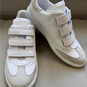 Isabel Marant White and Cream Athletic Shoes